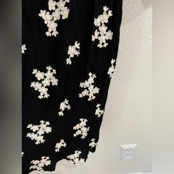 Soft Surroundings Embroidered Textured Midi Dress Boho Feminine Stretch Neutral - Picture 10 of 10